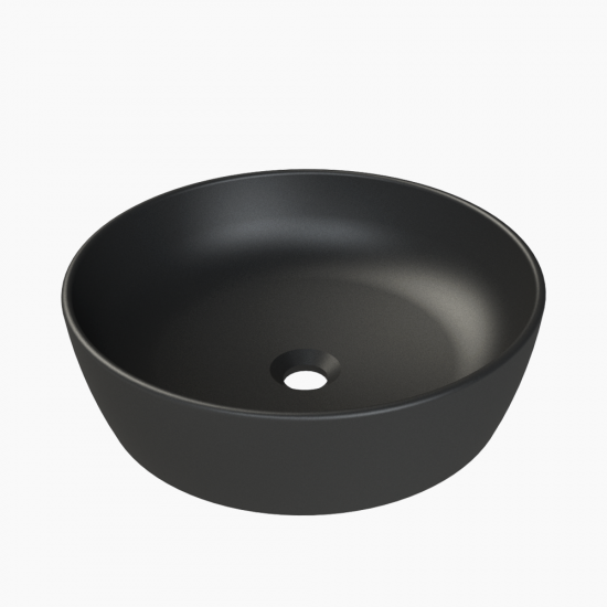Επικαθήμενος Νιπτήρας Πορσελάνης Φ46 Cerastyle One IV 076107-97 Μαύρο Ματ Επικαθήμενος Νιπτήρας Πορσελάνης Φ46 Cerastyle One IV 076107-97 Μαύρο Ματ